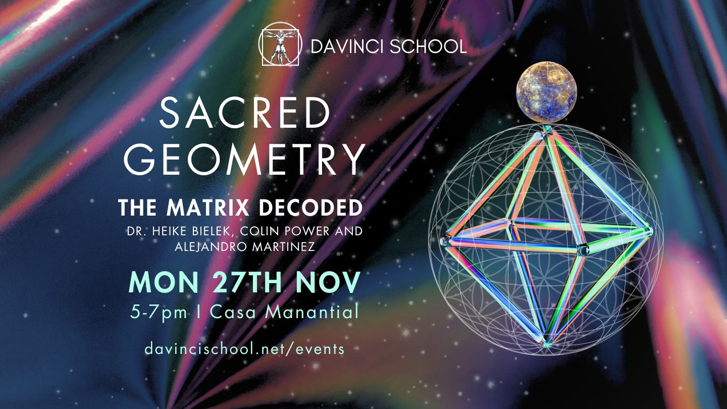Sacred geometry workshop flyer tulum